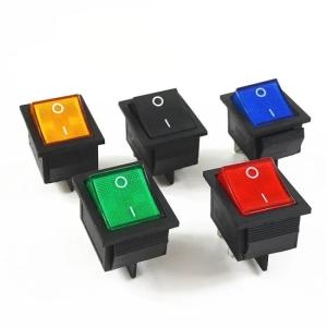 China Illuminated Rocker Switch 12V & 230V Dpst on/off 31X26mm Red Blue Green Yellow on sale