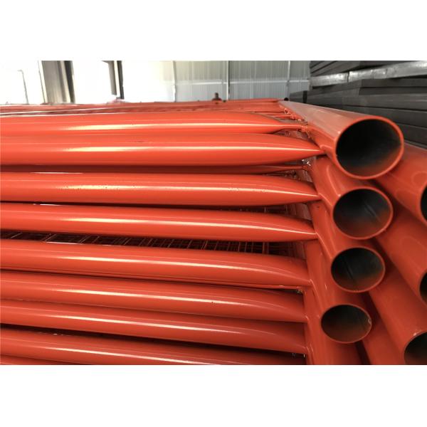 Powder Coated Temporary Construction Fencing Panels OD 32mm*1.4mm 2.1mx2.4m Mesh 60mm*150mm