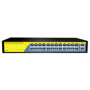China High quality RACK Type 24port POE+2xGE UPlink POE Etherent switch 250m for IP Camera ip phone on sale