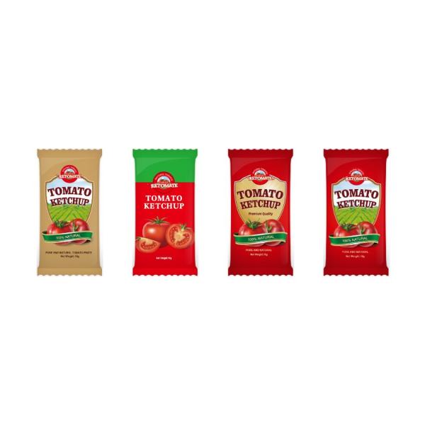 10g Sachet Of Ketchup With Sweet And Sour Taste And Pure Natural Flavor