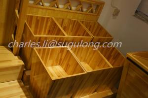 Wholesale Fruit And Veg Display Units Wooden Craft Stand For Supermarket / Grocery Store from china suppliers