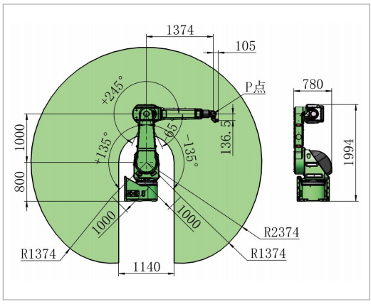 Painting Robot For Furniture Metal Hardware GR6100-2400 Payload 10kg Reach 2374mm