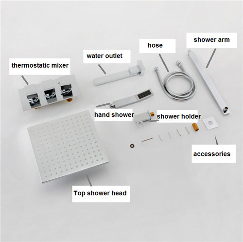 Easy Install Shower Wall Faucet Wear / Corrosion Resistant With Colorful LED Light