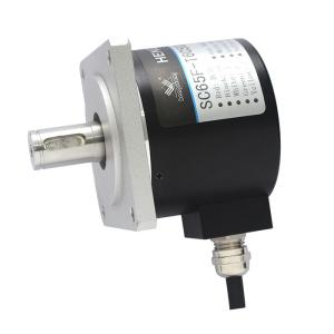 Wholesale Solid Flange Servo Motor Rotary Encoder , Optical Shaft Encoder With Metal Sheath from china suppliers