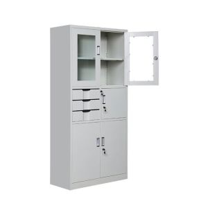 China Electrostatic Powder Coating Glass Door Steel File Cabinet on sale