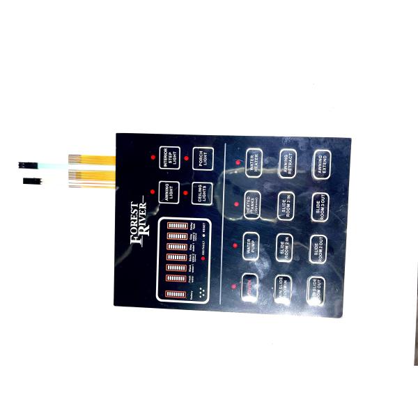 USA Customized Design Touring Car Membrane Switch Panel With EL Backlight