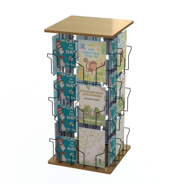Quality KD Construction Spinner Rack Display Stand With 4Sides for sale