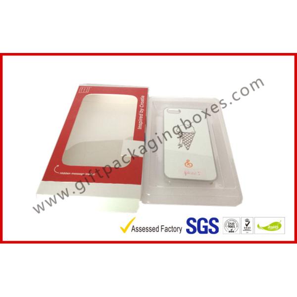 Iphone Case Coated Paper Box Card Board Packing With Big Window
