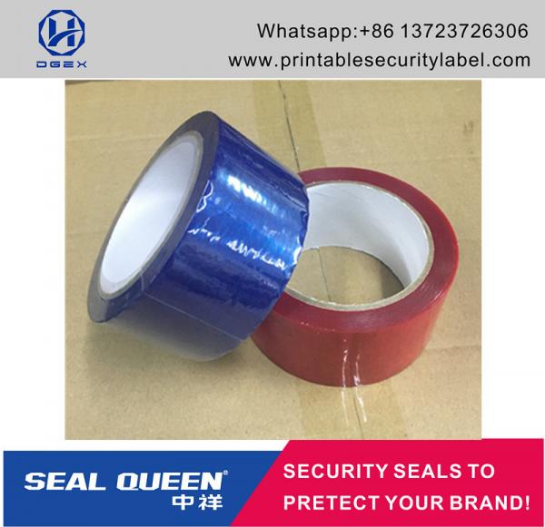 Blue / Red Security Seal Tape , 25 Microns Tamper Evident Sealing Tape