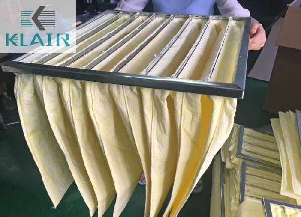 Extruded aluminum Glass Fiber Pocket Bag Filter F5-F9 Medium Efficiency