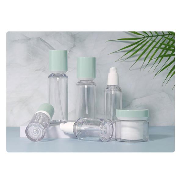 100ml Transparent Plastic Bottle Cosmetic Bottle Set 50g For Face Body Cream