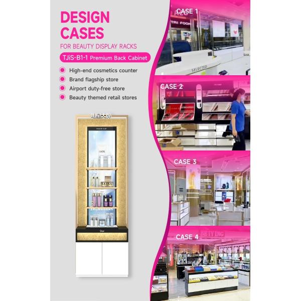 TJiS-B1-1 Multi-Directional Lighting System Skincare Display Cabinet for Airports