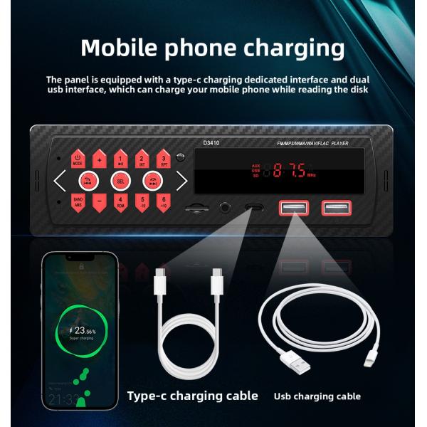 Creatall Cross-Border Exclusive Multi-Function Universal Car MP3 Player 1-Year for Bluetooth U Disk Card Lossless Music USB