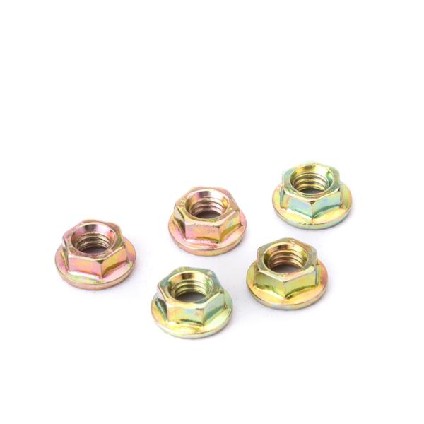 Stainless Steel Flange Nut General Industry M4 M5 M6 M8 M10 M12 Black Yellow Hexagonal