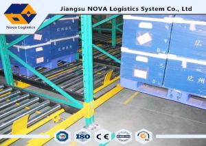 China Perishable Goods Gravity Feed Pallet Racking , Double - Deep Gravity Flow Shelving Systems on sale