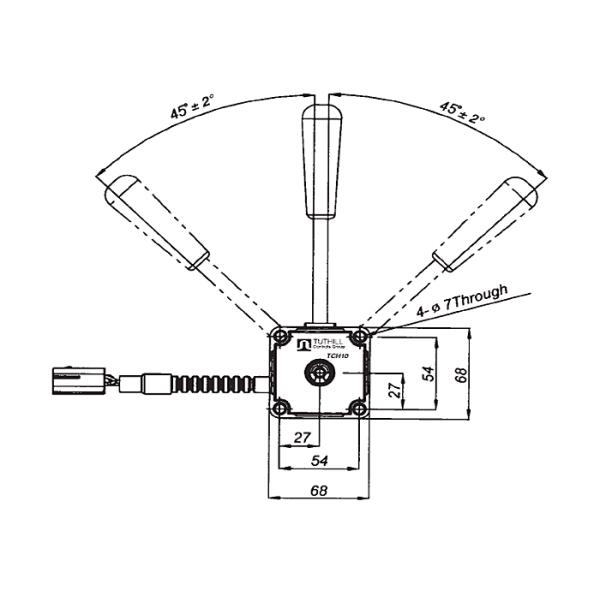 TCH10 Series Electronic Hand Control Lever With Steel / Plastic Material
