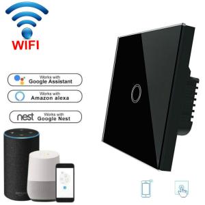 Wholesale Wifi Light Switch For Mobile APP Remote Control touch switch white 1 Gang EU Standard from china suppliers