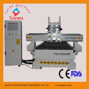 China Strong machine body 4x8 work table 3 spindles pneumatic tool changer wood cnc router TYE-1325-3SF on sale