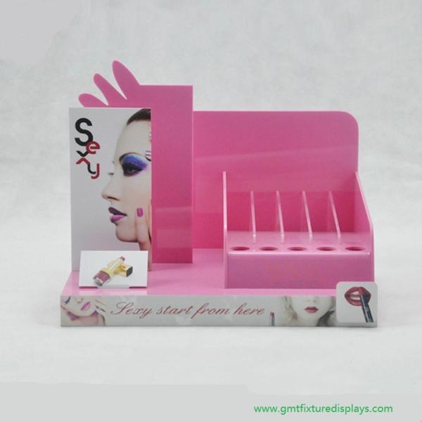 Cosmetic Acrylic Lipstick Display Rack Plexiglass Makeup Counter Lipstick Eyeliner Pencil  Holder