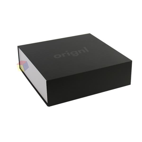 Matte Black Magnetic Folding Luxury Clothing Apparel Gift Boxes Packaging Hard Cardboard