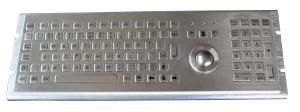 Wholesale IP65 Ruggedized Keyboard with Fn keys and trackball and rear panel mounting from china suppliers
