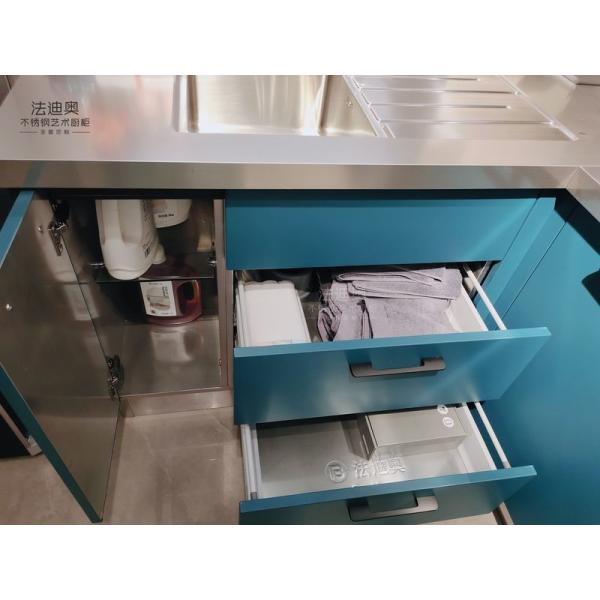 Sea Blue Laundry Room Vanity Cabinet With Multiple Storage Solution