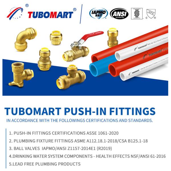 Nickel Plated Pex Push Fittings Push Fit Fitting Pex Quick Connect Fittings