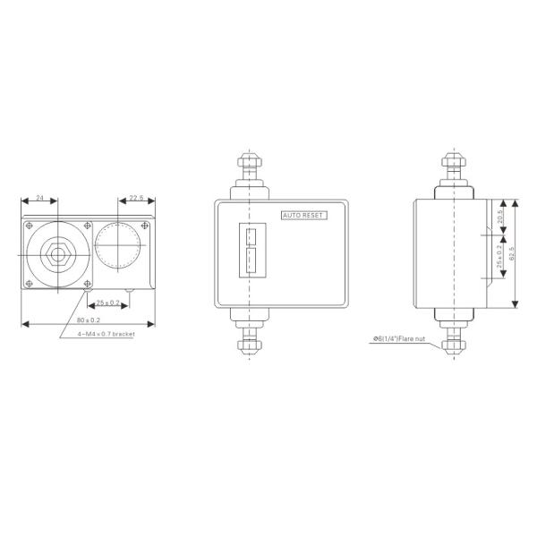 Air Condition HVAC Controls Products Differential Pressure Controller With SPDT Contact