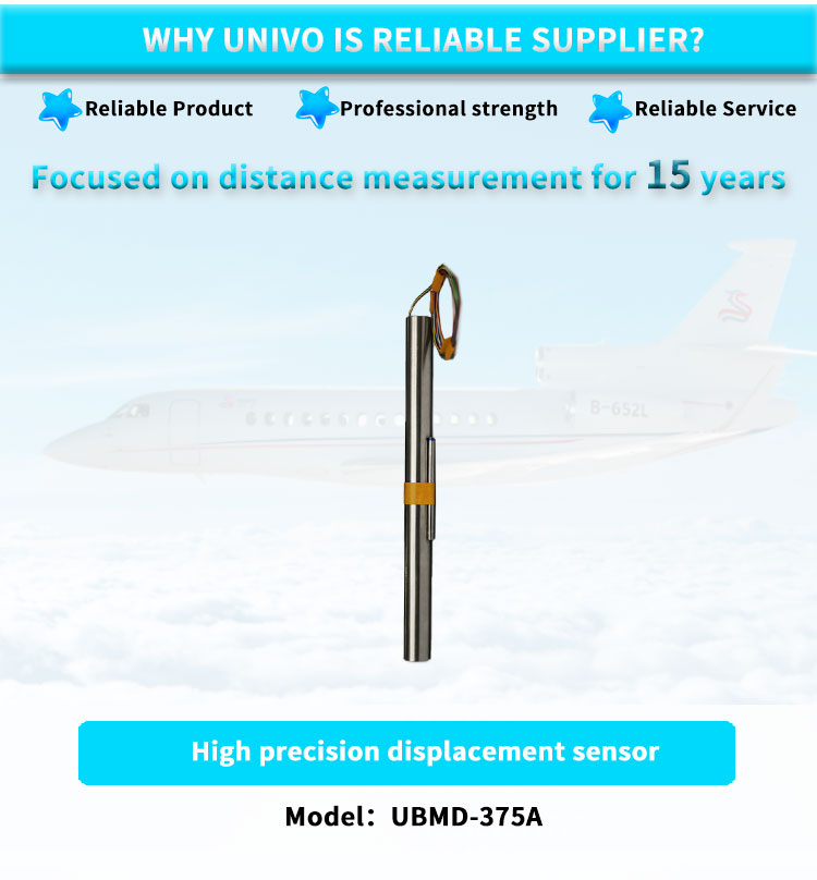 UNIVO UBMD-375AY High-Temperature LVDT Linear Displacement Sensor with AC and DC Power