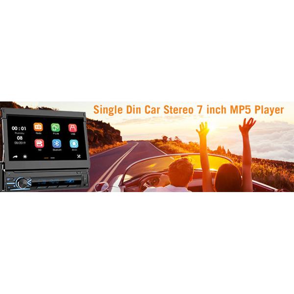 7 Color RGB Light Single Din Car Radio 7 Inch Single Din Retractable Touch Screen IPS