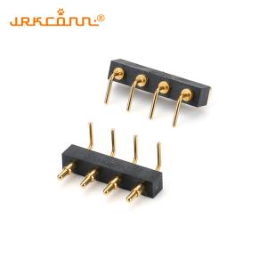 China Brass Barrel Spring Loaded Pin Connector , 4 Pin Pogo Connector for Stable and Secure Connection on sale