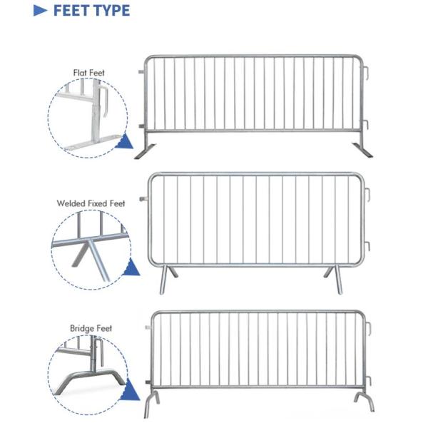 TLWY Galvanized Crowd Control Barriers PVC Coated Movable Road Barriers