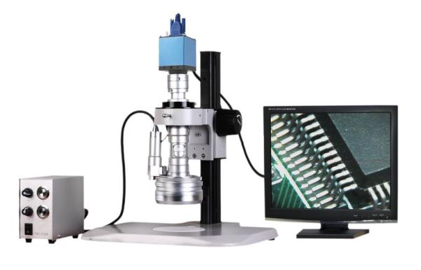 Quality Max Magnification 152X Motorized 3D Stereo Zoom Microscope with VGA Color Camera for sale