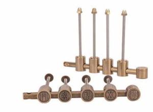 Wholesale Hidden Copper Flush Bolt Latch Door Lock Locking Function And Satin Nickel Finish For Security Guard from china suppliers