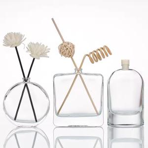 Wholesale Empty 100ml Luxury Round Square Clear Glass Reed Diffuser Bottle from china suppliers