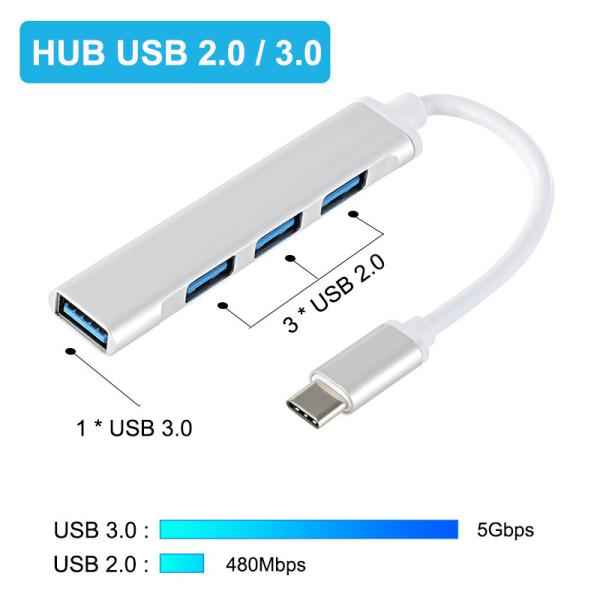 Quality High Speed 4 Port Multi HDMI Type C Usb Splitter Adapter OTG for sale