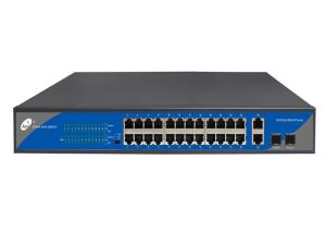 China 10/100Mbps 24 Port POE Switch Unmanaged 2 Gigabit Combo Port on sale