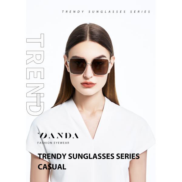 Oversized Metal Frame Sunglasses Anti UV Non Polarized Protect Eyes