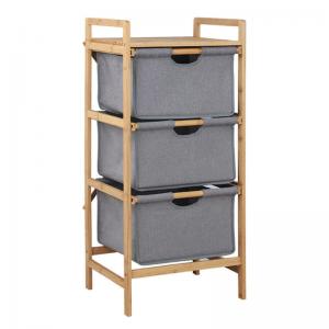 Wholesale Three Layers Bamboo Laundry Basket Bathroom Shelf Storage Waterproof With Handle from china suppliers