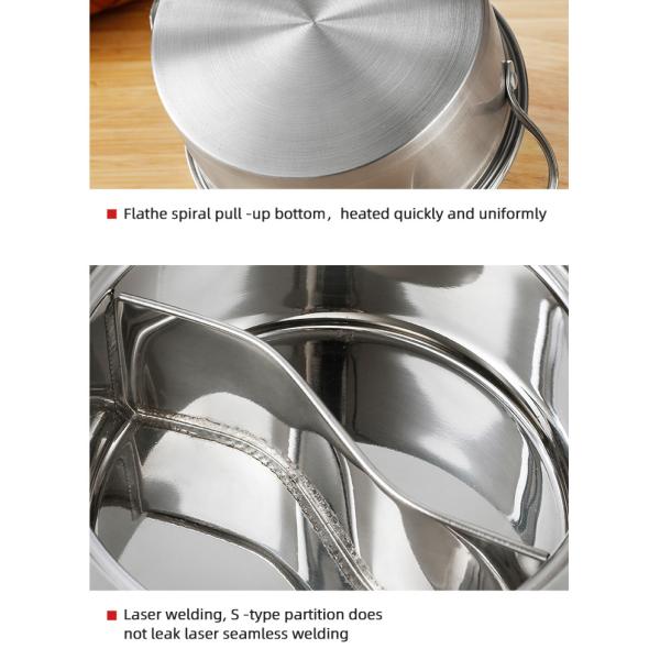 Factory Direct Sale Cookware Soup Pot Stainless Steel Cooking Pot With Stainless Steel Handle