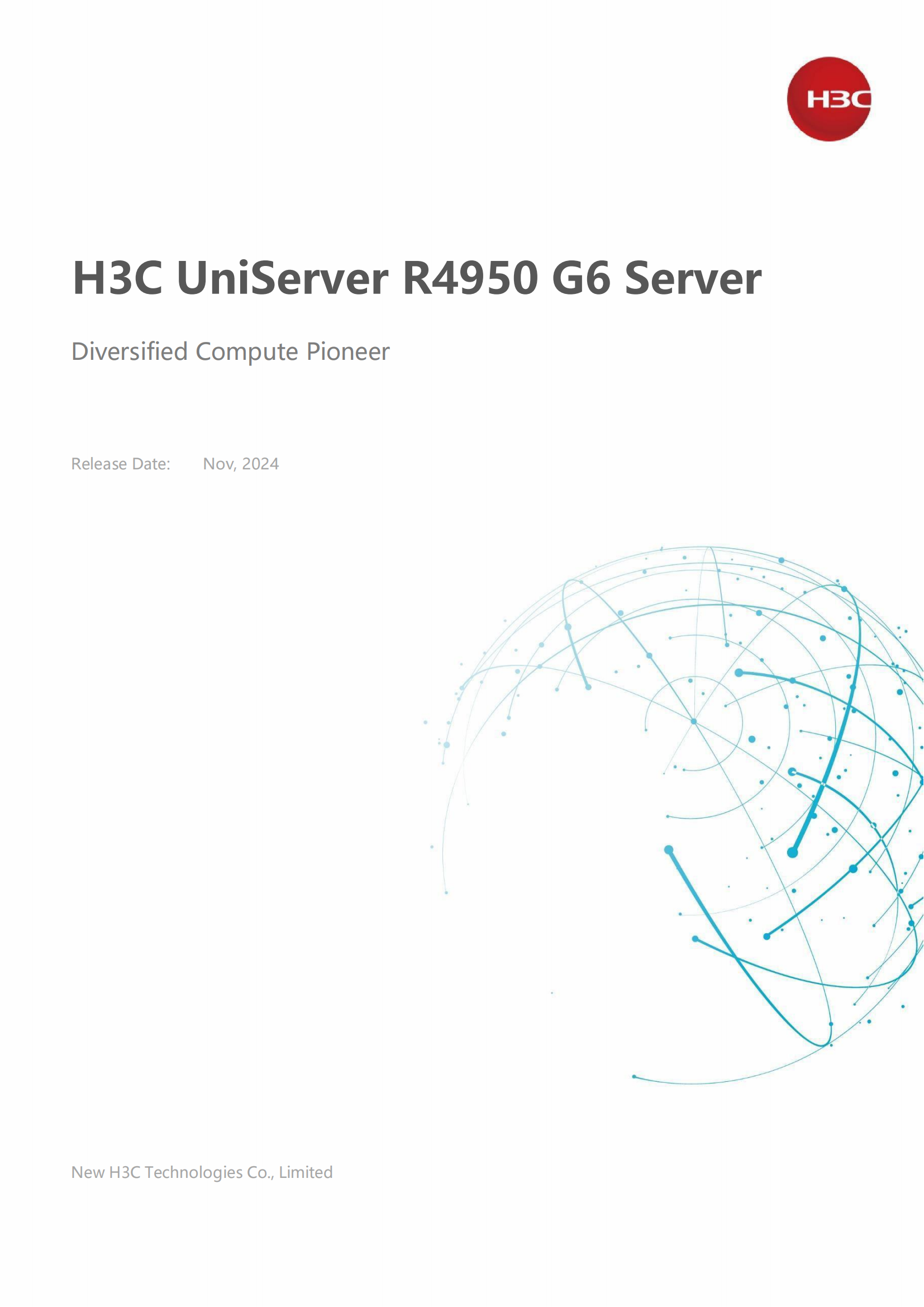 R4950 G6 2U Rack Server with 4 GPU Modules and RAID