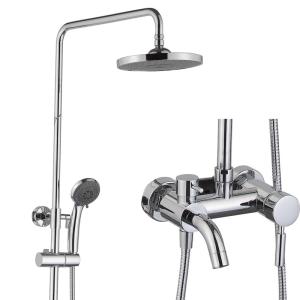 Wholesale Double/Single Handle Shower Set With SUS304 Sliding Bar, Brass Faucet ,ABS Hand Shower, ABS Shower Head from china suppliers