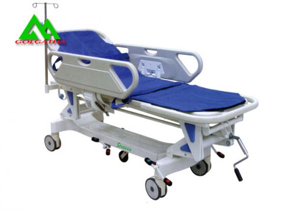 Quality Hospital Electric Emergency Ambulance Stretcher Bed Trolley Height Adjustable for sale