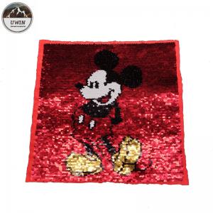 Wholesale Popular Mickey Mouse Sew On Patch , Cartoon Reversible Applique Sequin Patches from china suppliers