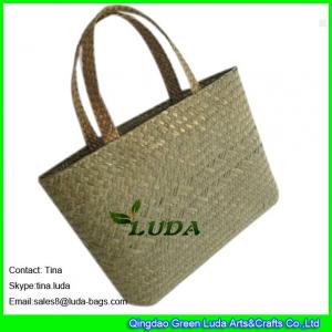 China LUDA wholesale designer fashion seagrass straw woven small handbags on sale