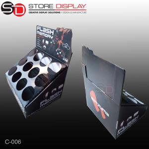 China Corrugated Counter Displays with Hole to Store Merchandise on sale