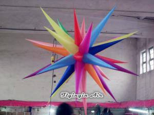 Multi-angel Hanging Inflatable Light Star for Event and Party Decoration