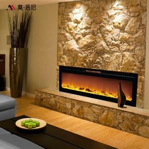 China 1520mm Wall Mount Electric Fireplace LED Digital Flames 750-1500watts Heater on sale