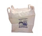 Flat Bottom White Polypropylene Jumbo Bags With Handle 1 Ton / 500kg / 600kg