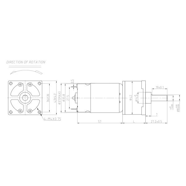 All steel gears Customizable 42mm Size 5N.m 24v 12v Dc Gear Motor Low Rpm